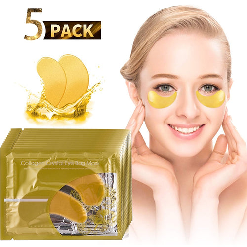 5 Pair 24K Gold Crystal Collagen Eye Mask
